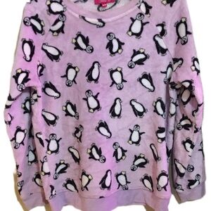 Penguin Print Pink Sweater